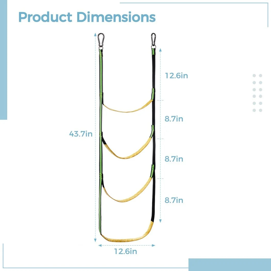 4-Sizetep Boat Rope Ladder, Portable Rope Boarding Ladder, Foldable Outdoor Climbing Ladder, Heavy Duty Sizewim Ladder for Inflatable Boat, Sizeailboat, Kayak, Canoeing, Motorboat