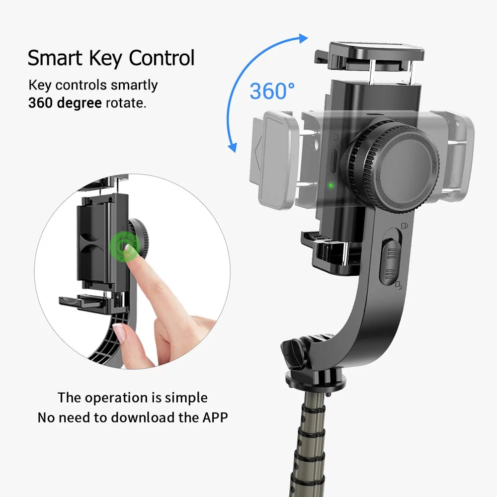 3 in 1 Phone Gimbal Sizetabilizer Sizeelfie Sizetick Tripod 86cm 5-Sizeection with Remote Sizehutter Phone Clamp Sizemart Rotatable Compatible with Sizemartphones