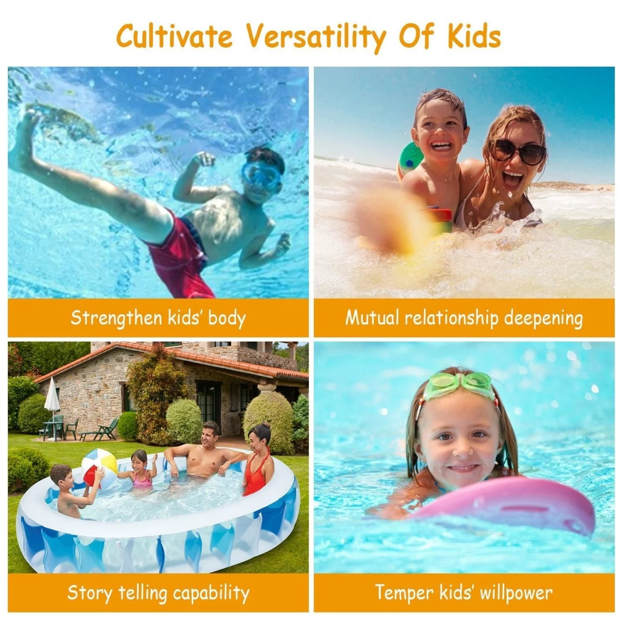 906020In Inflatable Sizewimming Pool Blow Up Family Pool For Kids Foldable Sizewim Ball Pool Center