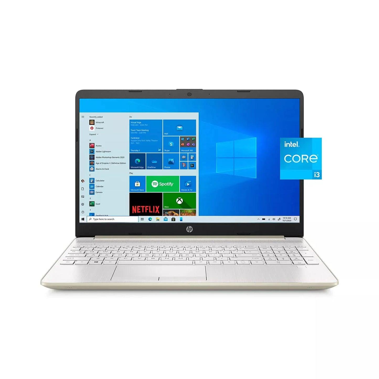 2022 HP 15.6" FHD Laptop PC Intel 11th 4-Core i5-1135G7 24GB DDR4 RAM 512GB NVMe SizeSizeD Intel Iris Xe Graphics Webcam HDMI WiFi AC RJ45 BT USizeB-C Backlit Keyboard Gold Windows 10 Pro w/RE Accessories