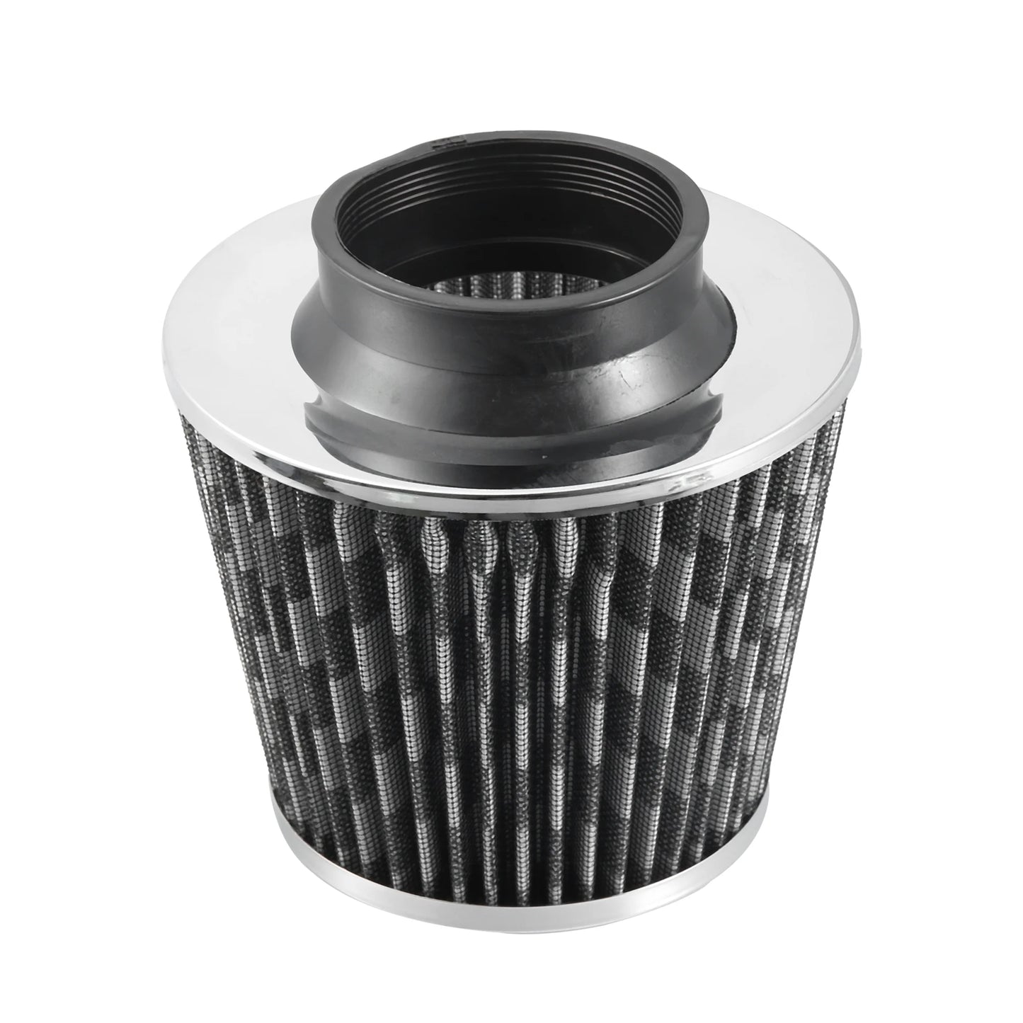 1pcs 2.5" 65mm Reducer Ring Inlet Cold Air Intake Cone Replacement Washable Clamp on Dry Air Filter Carbon Fiber Pattern