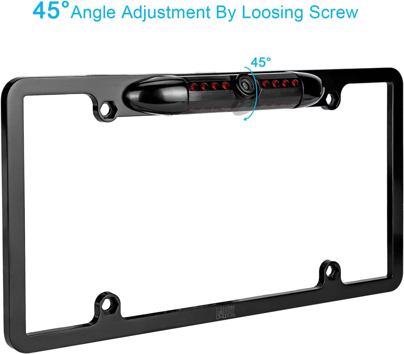 Backup Camera Rearview License Plate Frame for JVC KWV25BT KW-V25BT Black