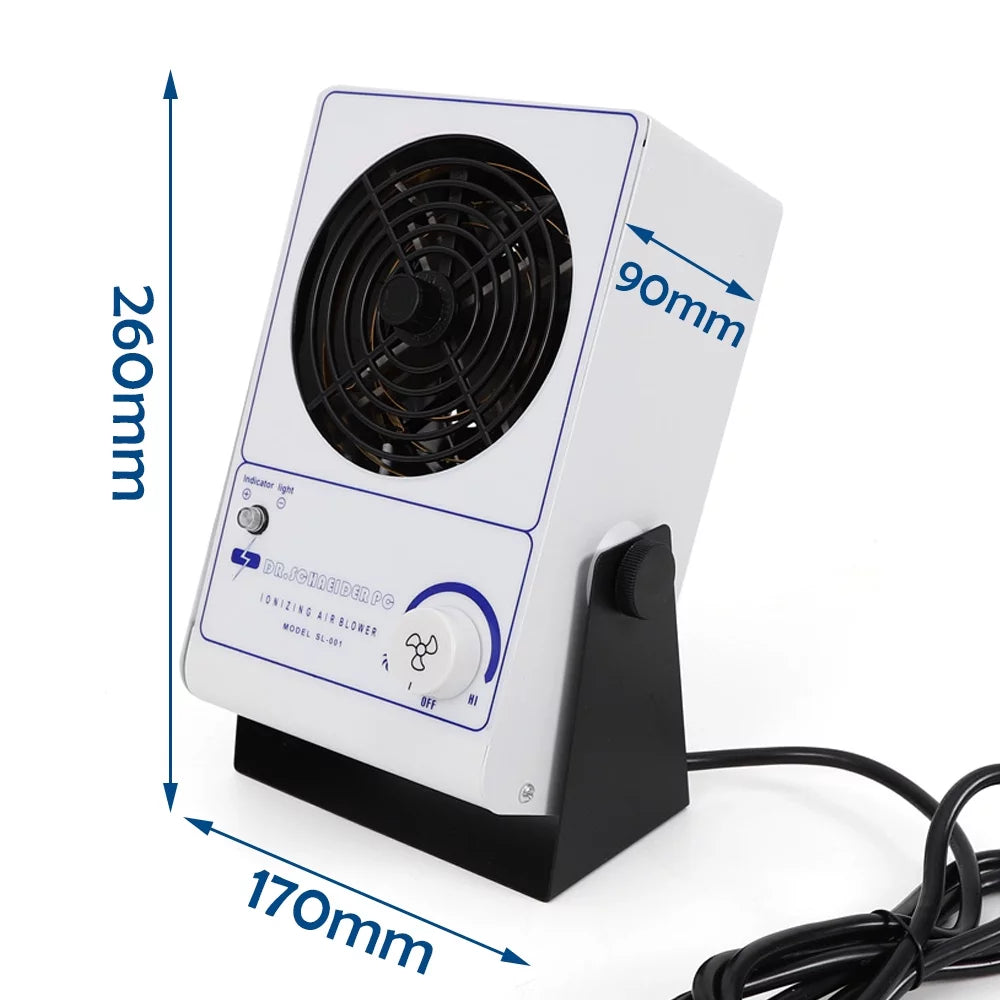 Anqidi Ionizing Air Blower Fan Discharge ESizeD Sizetatic Eliminator Anti-Sizetatic Ionizer Machine 110V 60Hz