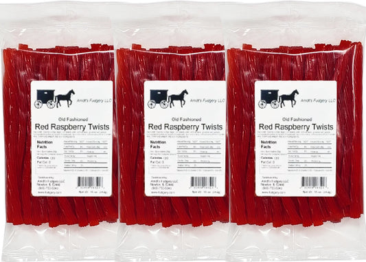 Amish Licorice Twists - Three 16 Oz Pkgs - Red Raspberry