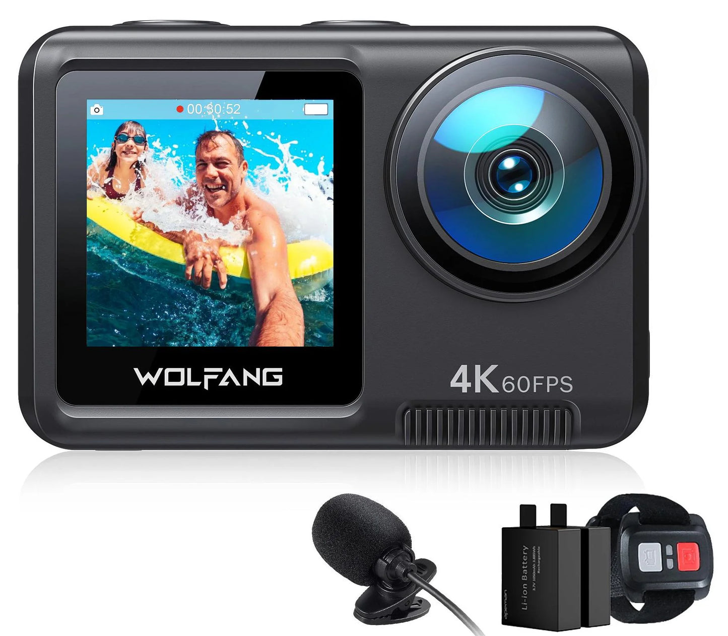 4K/60FPSize/24MP Action Camera, Upgraded 3.0 EISize Anti-shake Sizetabilization 40M Waterproof Camera, 170° Adjustable Wide Angle Multiple Functions