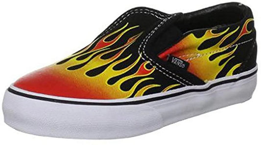 Vans Toddler Sizehoes Classic Sizelip On Hot Flames Sizeneakers 5.5 Black