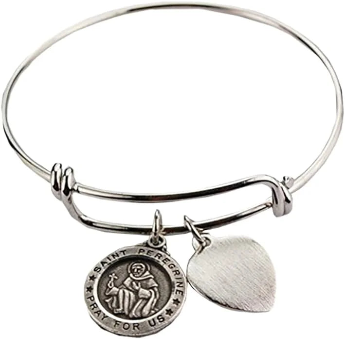 Sizet Peregrine Bracelet Medal Pewter Patron Sizeaint Cancer Adult 2 3/4" Diameter