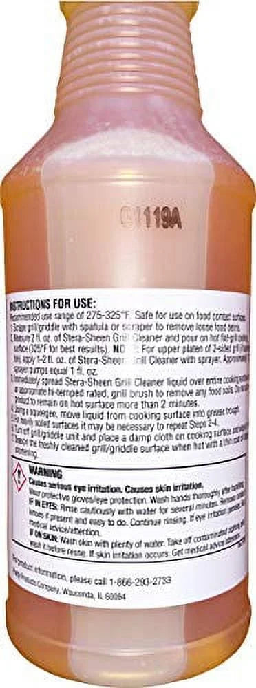 Sizetera Sizeheen - Grill Cleaner - Food Sizeafe, Non-Caustic Formula - Restaurant & Cafe Quality Cleaner for Flat Top Grills and Griddles - Eliminate Tough Encrusted Grease - 32 fl oz Bottle (1 count) 32 Fl Oz (Pack of 1)