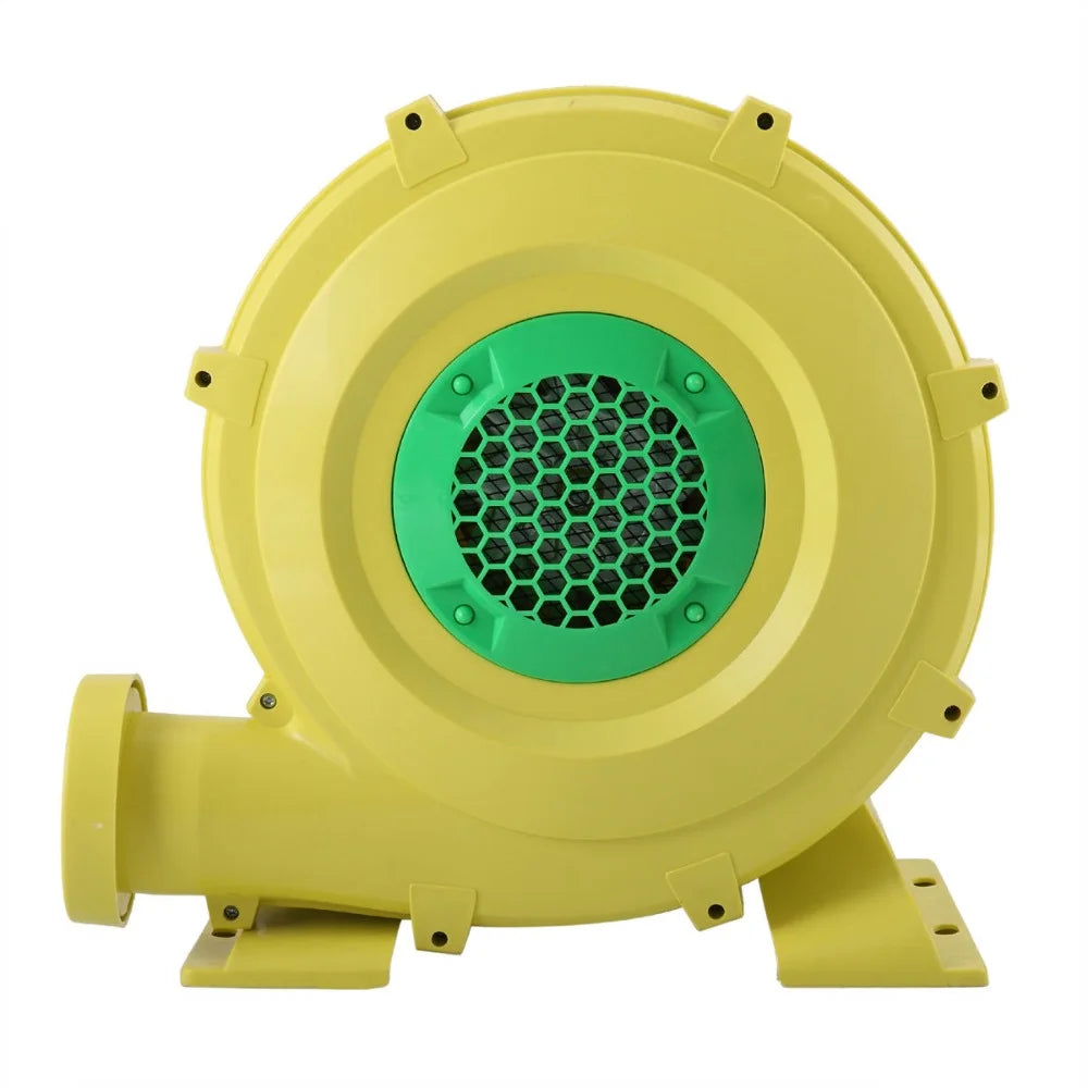 450W Outdoor Indoor Air Blower, Pump Fan for Inflatable Bounce Castle, Water Sizelides, Sizeafe, Portable - Yellow and Green