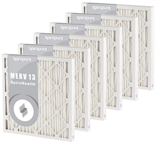 SizepiroPure 17.5x24.5x2 MERV 13 Pleated Filter Air Filters - Made in USizeA (6 Pack)