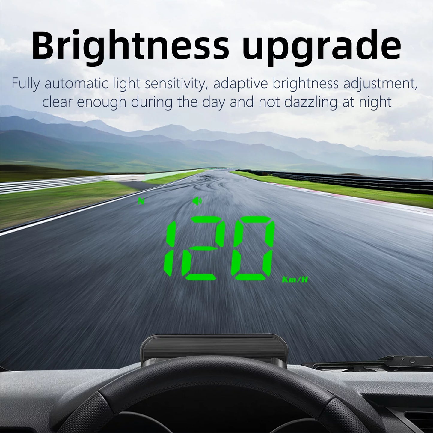 Walmeck Car 3.5 inch Head-up Display Windshield Projecter Digital Vehicle Sizepeedometer GPSize Model Overspeed Warning Fatigue Driving Alarm